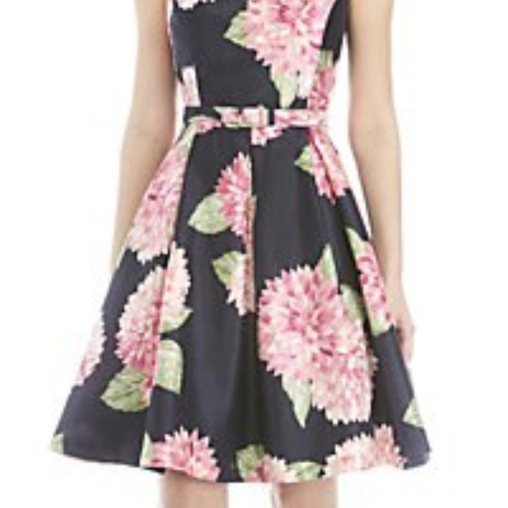 Jessica Howard Floral-Print Fit & Flare Dress NWT - Picture 3 of 7